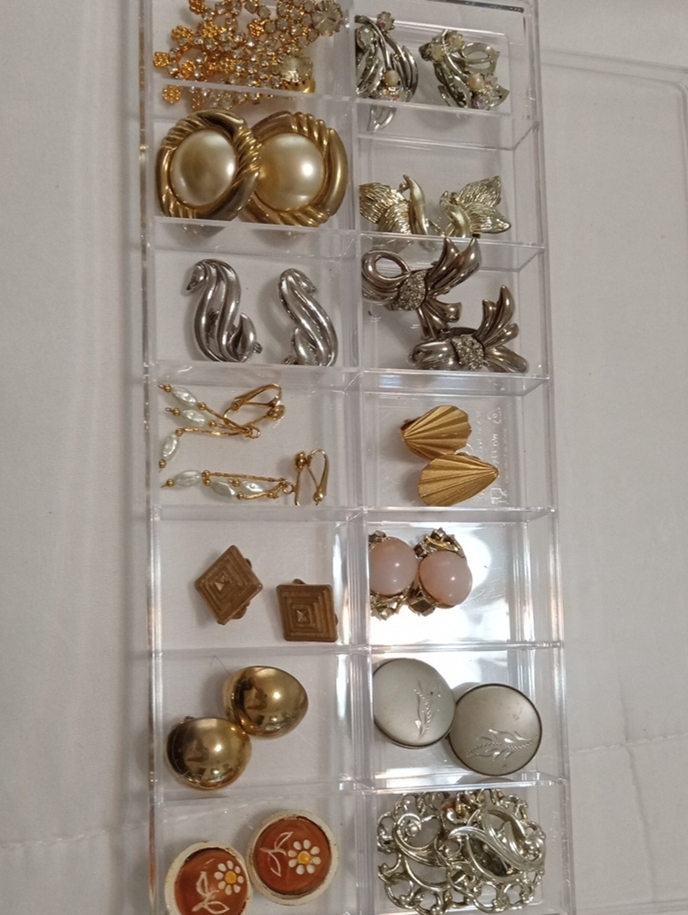 Mixed Gold and Silver Vintage Clip-On Earring Lot